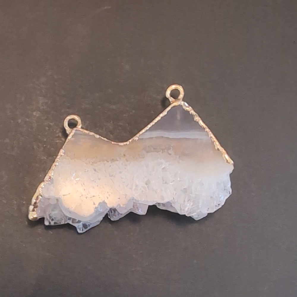 Gold-Edged Agate Pendant